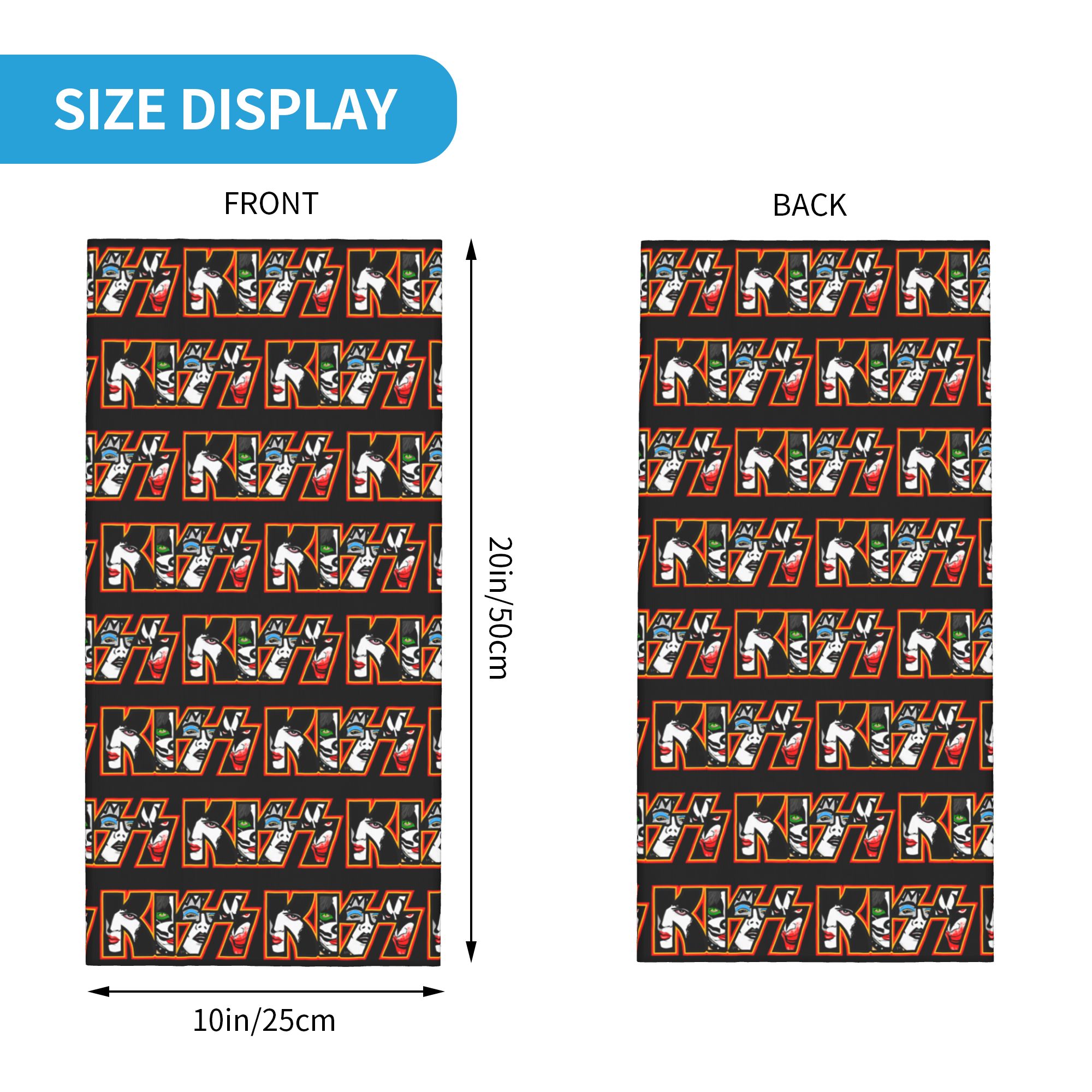 Custom Heavy Metal Rock K-Kiss - Neck Gaiter Face Cover ulasan dan harga