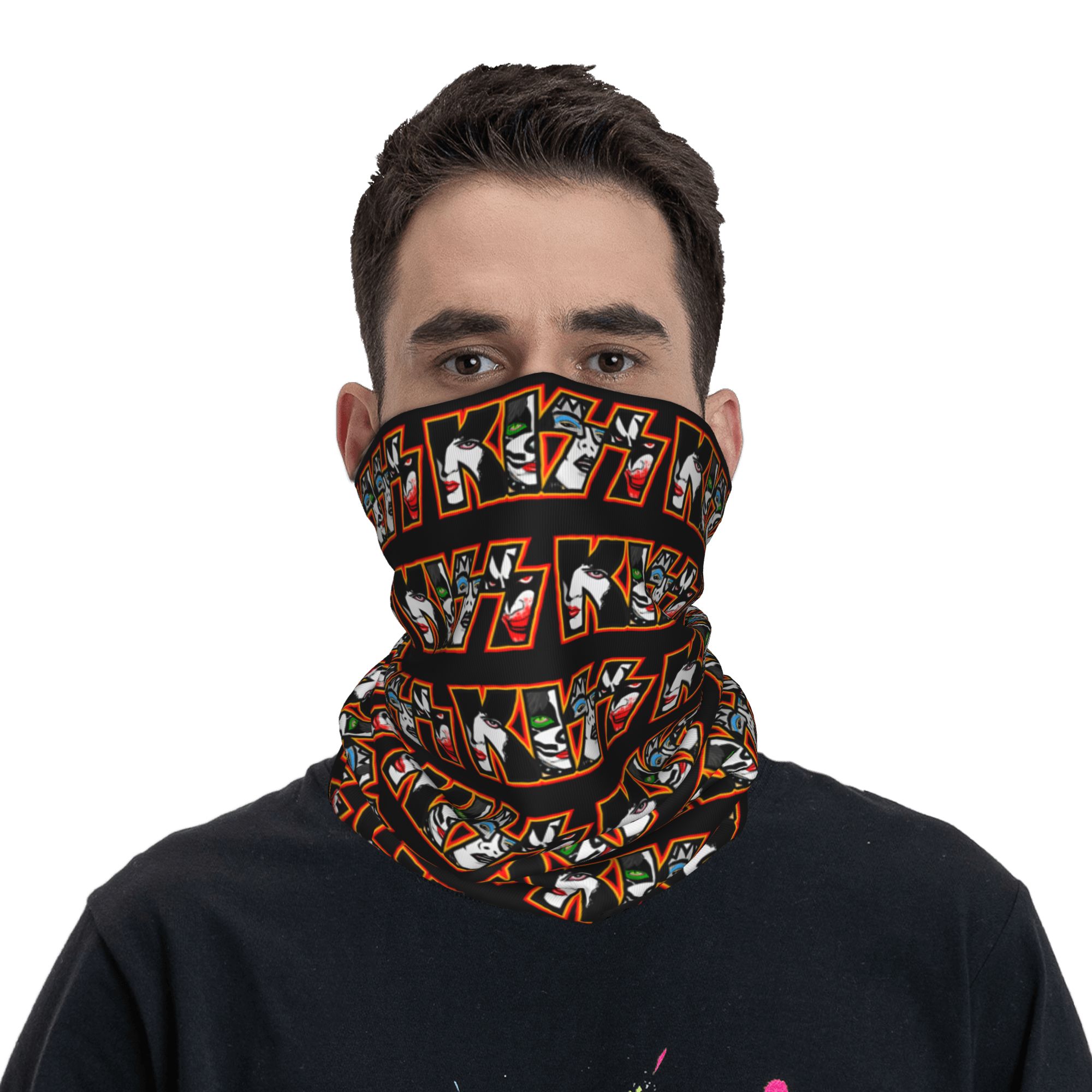 Custom Heavy Metal Rock K-Kiss - Neck Gaiter Face Cover ulasan dan harga