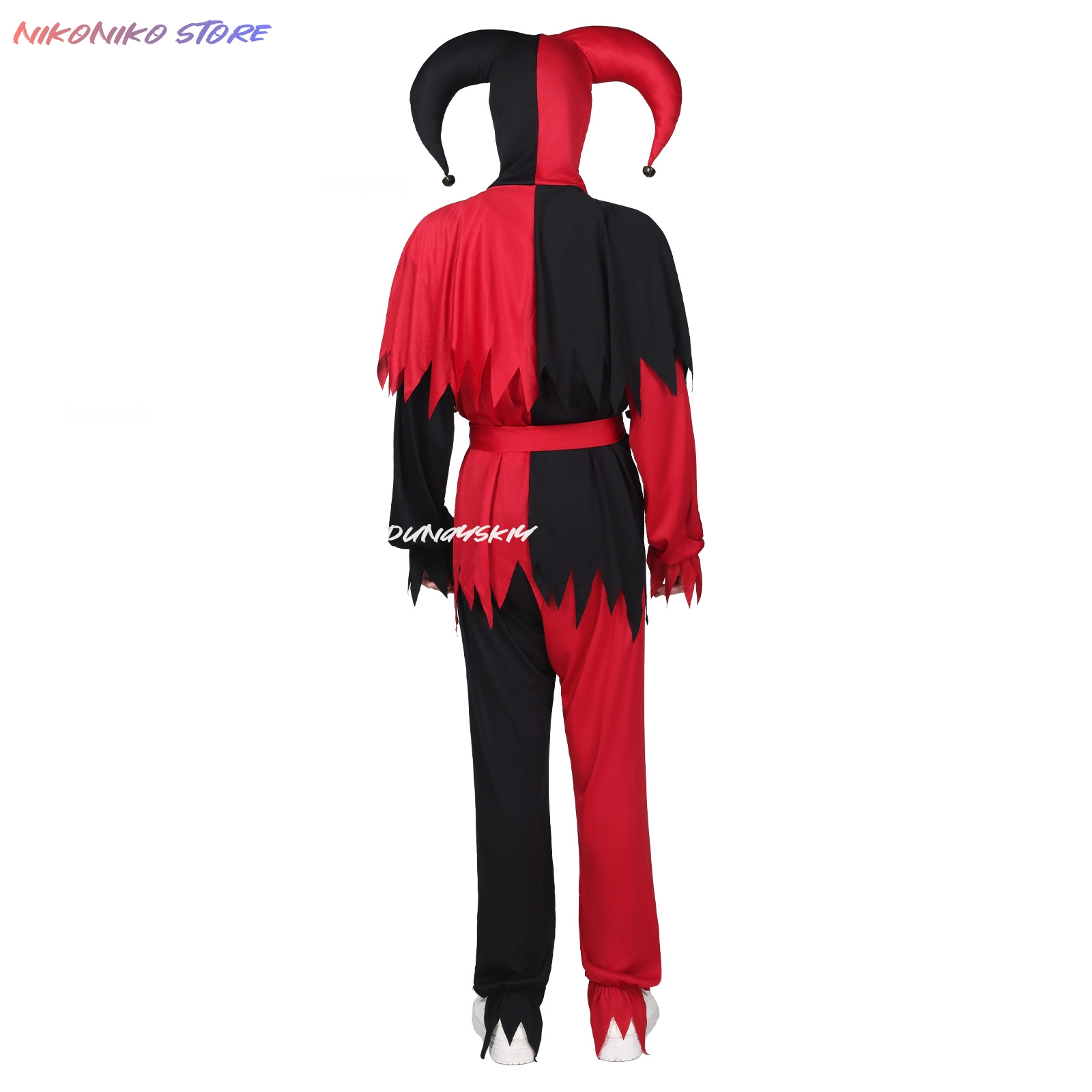 Red Black Jagged Jester Outfit - Black Face Mask Pack ulasan dan harga